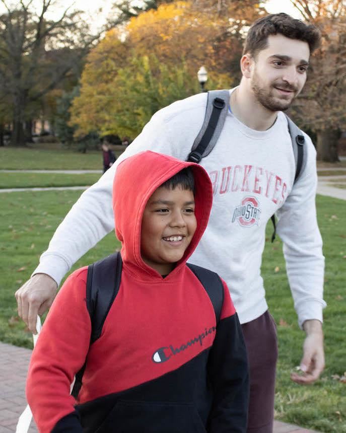 OSU student with CCS student